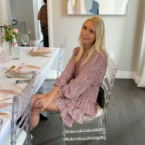 Honey Dress - pink long sleeve with ruffles! Super cute - Picture 3 of 3